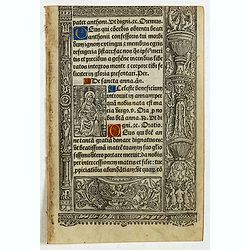A printed leaf from a Book of Hours.