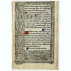 A printed leaf from a Book of Hours.