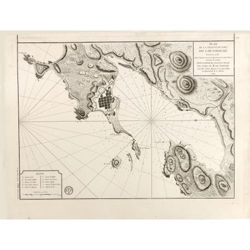 Old map image download for Plan du Port et Ville de Louisbourg levé en 1756...