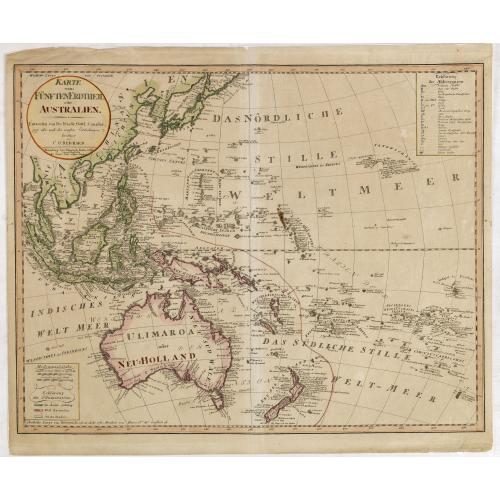 Old map image download for Karte vom Funften Erdtheil oder Polynaesien ..Australien..