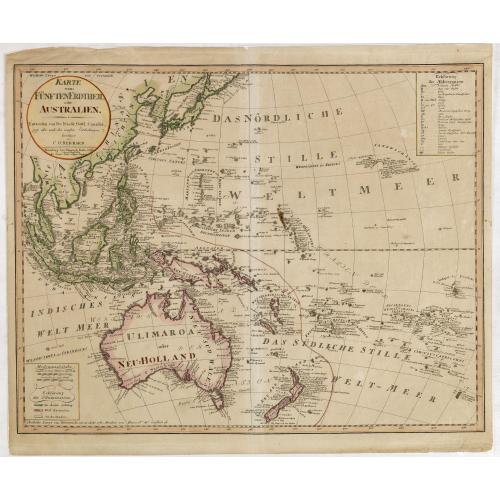 Old map image download for Karte vom Funften Erdtheil oder Polynaesien ..Australien..