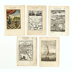 (Five engravings of European interest from Description de l\'Univers)