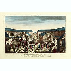 8e Vue d'optique nouvelle représentant la Foire St Ovide qui se tient dans la place Vendôme, à Paris.