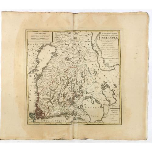 Old map image download for MAGNI PRINCIPATUS, ceu Provinciae REGNI SUECIAE, FINNLANDIAE Mappa generalis geographica : ex HASIANIS aliisque certissimis subsidiis, in suas Provincias minores sive speciales, tanquam statum politicum modernum . . .