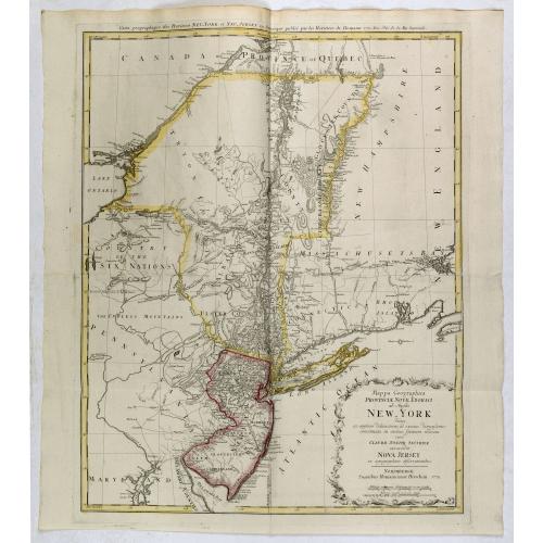 Old map image download for Mappa Geographica provinciae Nova Ebboraci ab Anglis NEW-YORK dictae. . .