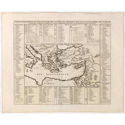 Old map image download for Carte geographique de l'Asie mineure avec un etat des premiers rois. . .