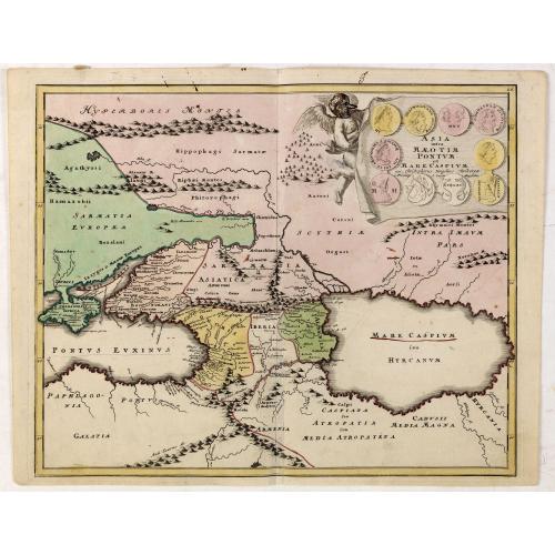 Old map image download for Asia intra Maeotim Pontum et Mare Caspium. . .