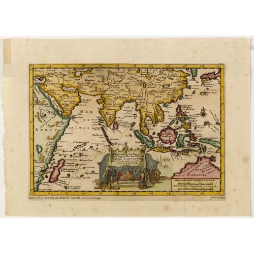 Old map image download for d'Uytrusting der Engelze Maatshappye onder den Genernal James Lancaster Voor d'Eerst maal over Zee na d' Oost-Indien gedaan.