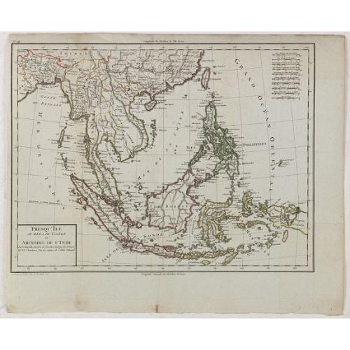 Old map image download for Presqu'Île au dela du Gange et Archipel de l'Inde.