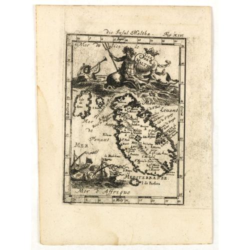 Old map image download for Isle de Malthe. Die Insul Maltha Fig: XIV.