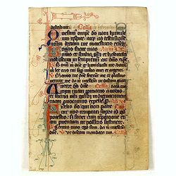 Manuscript leaf from a very early [around 1300] Breviary.