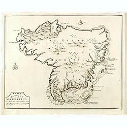 Kaart van het eyland Mauritius. . .
