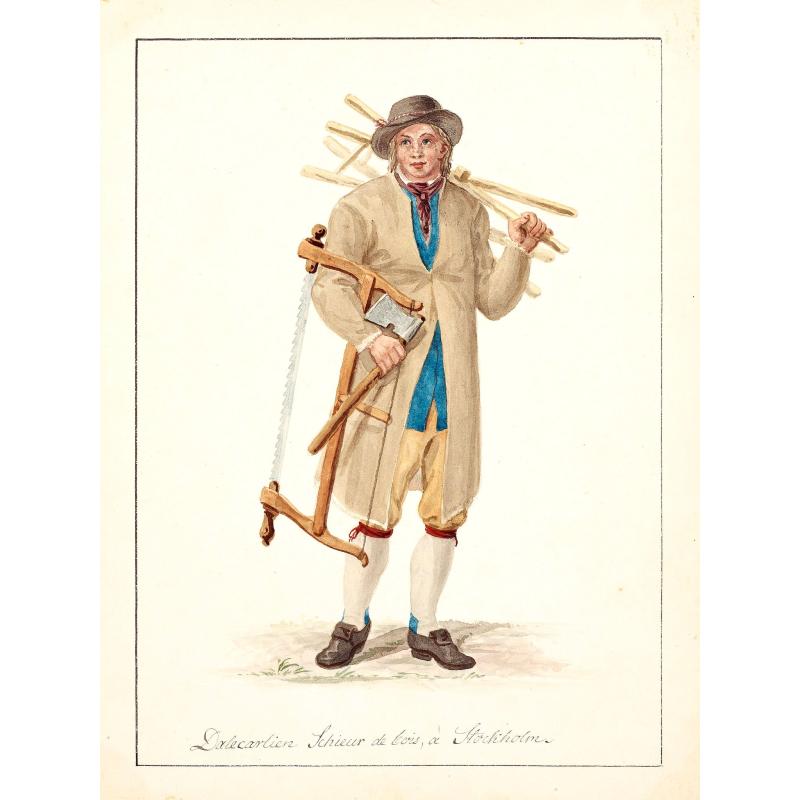 Dalecarlier Schieur de bois, à Stockholm.