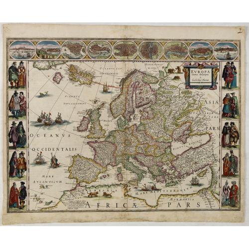 Old map image download for Europa recens descripta à Guilielmo Blaeuw.