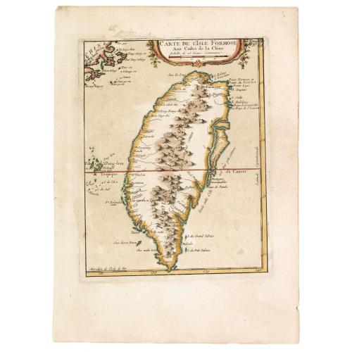Old map image download for Carte de L'Isle Formose aux Costes de la Chine.