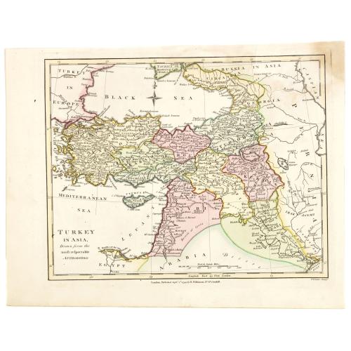 Old map image download for Turkey in Asia.