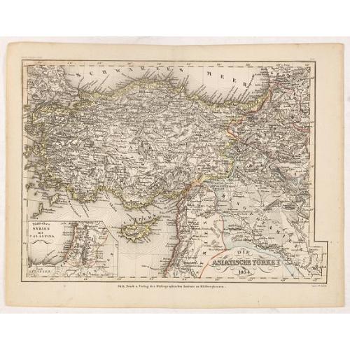 Old map image download for Die Asiatische Turkey 1854.