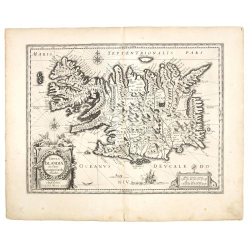 Old map image download for Tabula Islandiae Auctore Georgio Carolo Flandro.