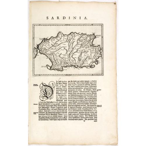 Old map image download for Sardinia Insula.