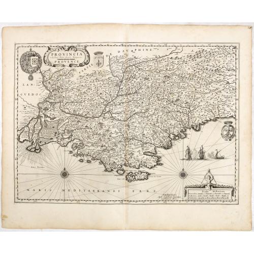 Old map image download for Provincia autore Petro Johanne Bompario Provence.