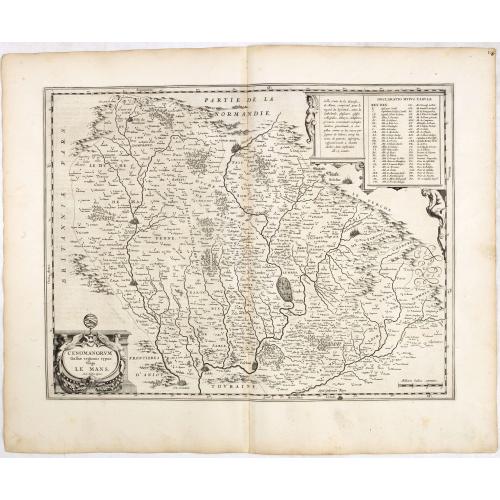 Old map image download for Cenomanrum Galliae regionis typus: vulgo Le Mans.