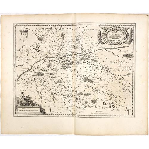 Old map image download for Ducatus Turonensis perlustratus et descriptus ab Isaaco Franco. . .