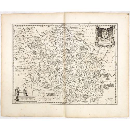 Old map image download for Borbonium, Ducatus. Bourbonnois.