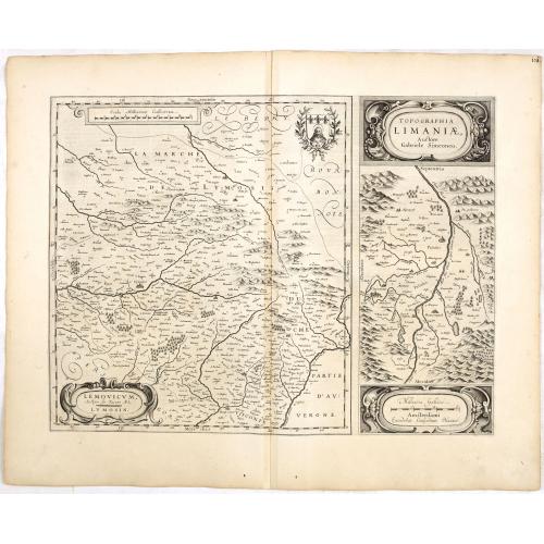 Old map image download for Lemouicum, Auctore Jo. Faiano M.L. - Lymosin (together with) Topographia Limaniae, Auctore Gabriele Simeoneo.