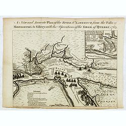 New and Accurate Plan of the River St. Lawrence, from the Falls of Montmorenci to Sillery, with the Operations of the Siege of Quebec 1763