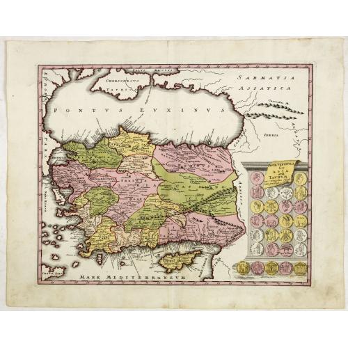Old map image download for Asia peninsula sive Asia intra Taurum. . . (with Cyprus)