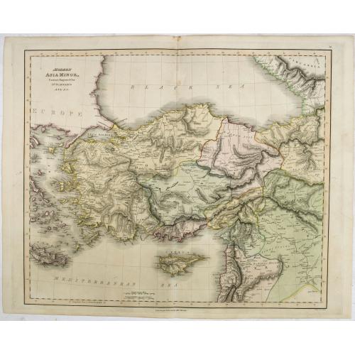 Old map image download for Modern Asia Minor. Drawn & Engraved for Dr. Playfair's Geography.