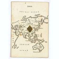 ASIA. (with Australia - Cartographic playing card)