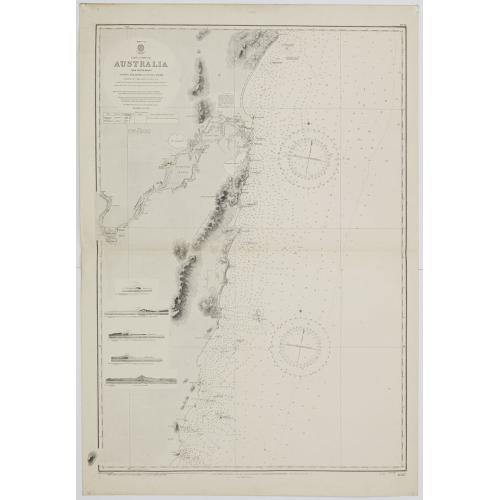 Old map image download for East coast of Australia. New South Wales. Sheet VII, Coffs Islands to Evans Head surveyed by Comr. Fredk. W. Sidney R.N. assisted by E.P. Bedwell & J.T. Gowlland, Masters & S. Guy, 2nd Master R.N. 1864-5