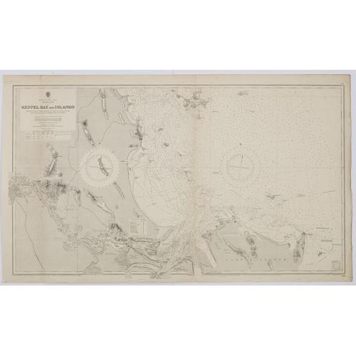 Old map image download for Australia - East coast Queensland Keppel Bay and Islands surveyed by staff Commr. J.Jeffery. . . 1864. . .