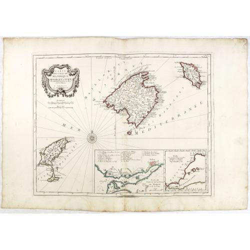 Old map image download for Carte des Isles de Majorque, Minorque, et Yvice. . .