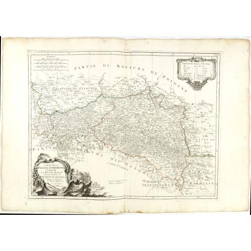 Old map image download for Carte de la Pologne Autrichienne contenant La Russie Rouge et la partie méridionale du Palatinat de Cracovie . . .