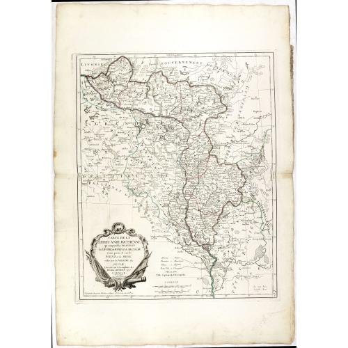 Old map image download for Carte de la Lithuanie Prussienne qui comprend les Palatinats de Livonie, de Witepsk, de Liscislaw, et une partie de ceux de Polock et de Minsk cédés par la Pologne à la Russie. Dressée sur l'Exemplaire des Héritiers Homann 1775.
