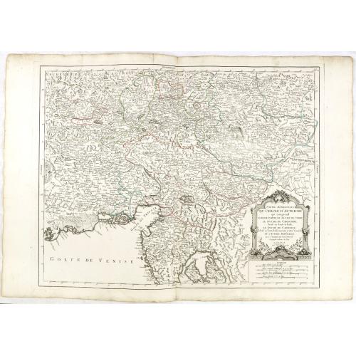 Old map image download for Partie Meridionale du Cercle d'Autriche qui comprend La basse partie du Duché de Strie, Le Duché de Carinthie, divisé en haute et basse, Le Duché de Carniole. . . Et l'Istrie Impériale. . .