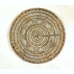CALENDAR. Circular luni-solar volvelle calendar of vellum.