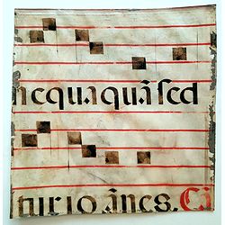 Miniature of St Michaels Victory over the Devil, cut from a larger sheet.