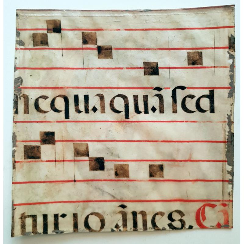 Miniature of St Michaels Victory over the Devil, cut from a larger sheet.