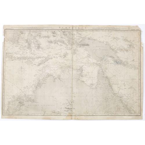 Old map image download for AUSTRALIA and the adjacent islands and sea between it and the Equator. Northern portion.