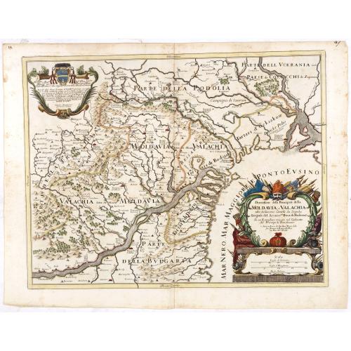 Old map image download for Descritione delli principati della Moldavia e Valachia / tolta da Giacomo Cantelli da Vignola.
