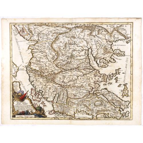 Old map image download for Macedonia Epiro Livadia Albania e Ianna / divise nelle sue parti principali da Giacomo Cantelli da Vignola. . .