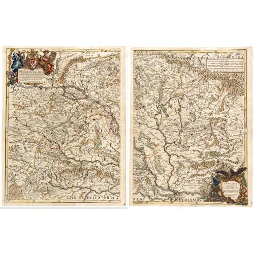 Old map image download for [Two sheet map] L'Ungaria nuovamente descritta, et accresciuta di varie noti . . .