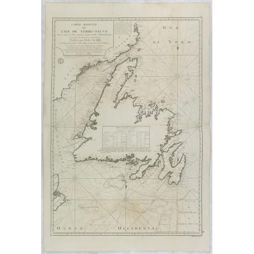 Old map image download for Carte Reduite de l'Ile de Terre-Neuve . . .