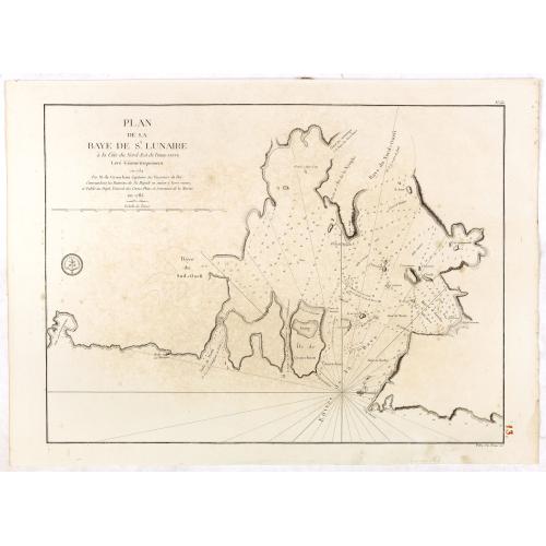 Plan de la baie de Saint-Lunaire, à la côte nord-est de Terre-Neuve. . .