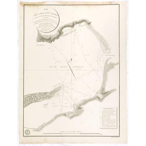 Old map image download for Plan de la Baie Saint George Situe a la CoteOccidental de Terre-Neuve, Leve en 1820. . .