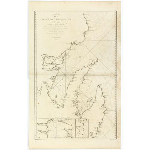 Old map image download for Plan des Côtes de Terre-Neuve: IXe Feuille..