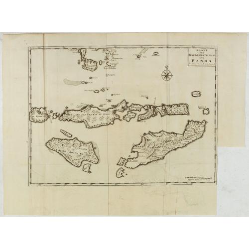 Old map image download for Kaart van de Zuyd-Wester Eylanden van Banda.